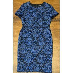 ST. JOHN Women's KAMALA Navy EMBROIDERED SHEATH DRESS - 2
